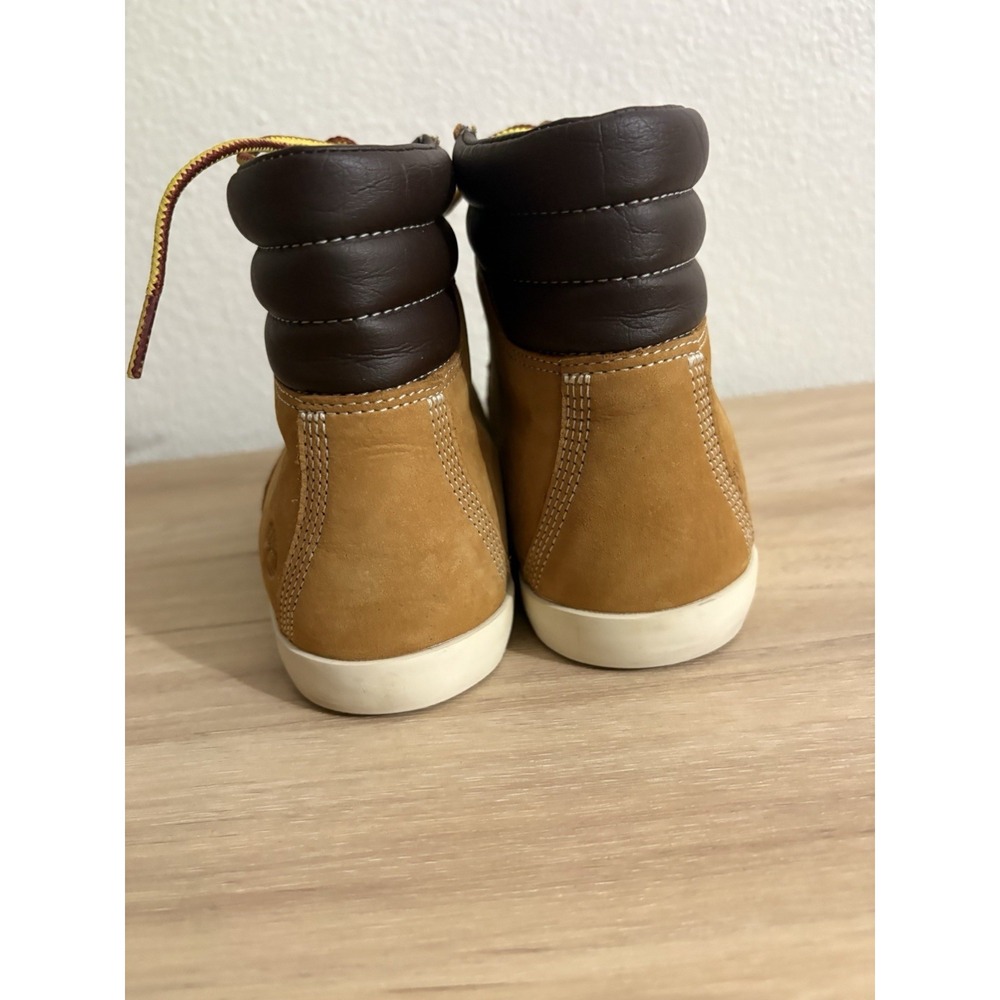 Timberland Brown Leather Ankle Boots Women's Lace Up‎ Ortholite Casual - Picture 10 of 12